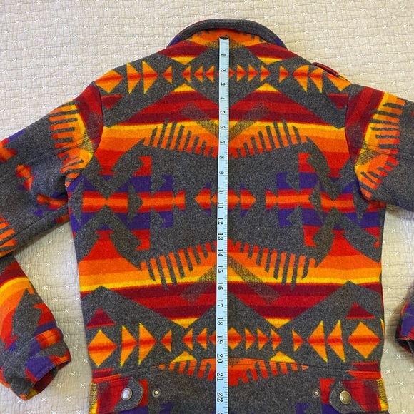 Pendleton Wool Jacket with Red and Orange Accents - Picture 8 of 9